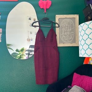 Burgundy dress size L, used once